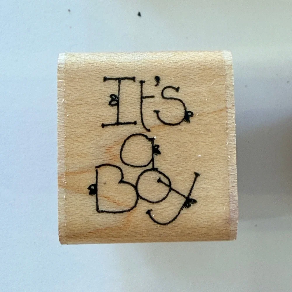 Vintage Baby Shower Wood Mounted Rubber Stamp Lot Pacifier Bottle Baby‎ 8 Pc
